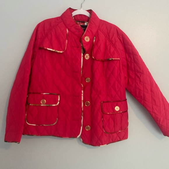 Pamela McCoy Jackets & Coats Pamela Mccoy Mist Hot Pink Floral Quilted Jacket Poshmark